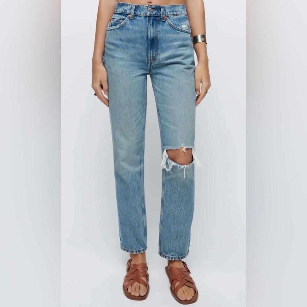 NWT Re/Done Jeans Women’s Size 26 Originals 70s Straight in Worn‎ Medium Raf